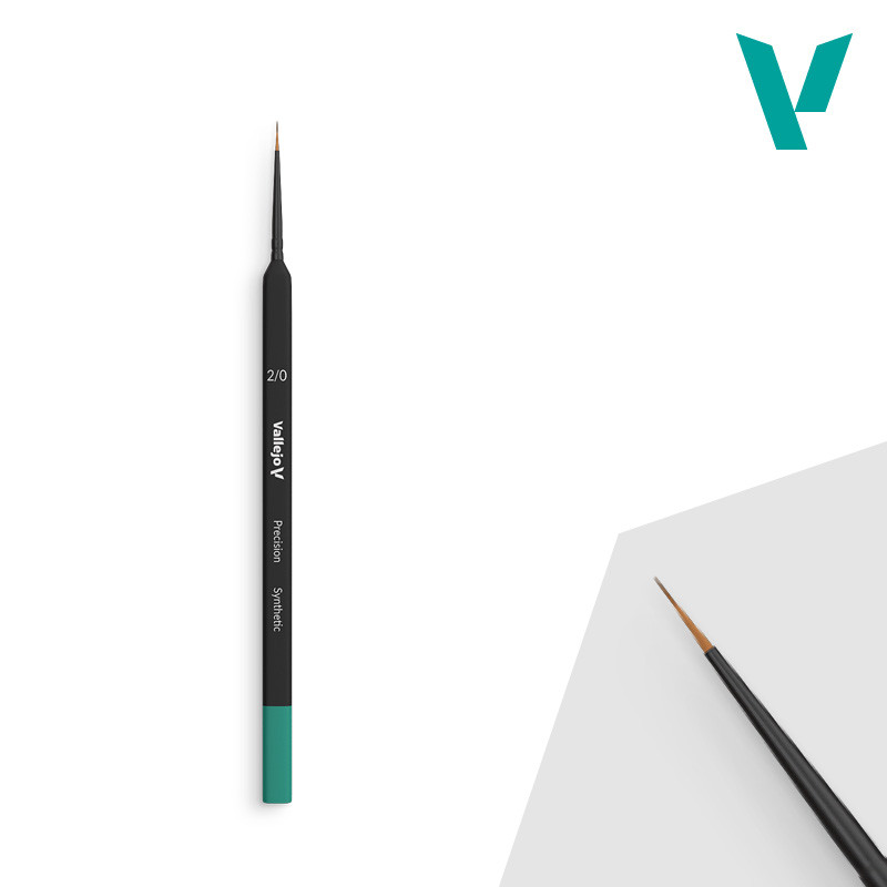 VALLEJO Round Brush - Precision    No. 2/0 Synthetic (B03020)