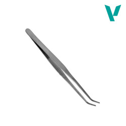 VALLEJO Curved Stainless Steel Tweezers, Sharp, 175 mm (T12009)