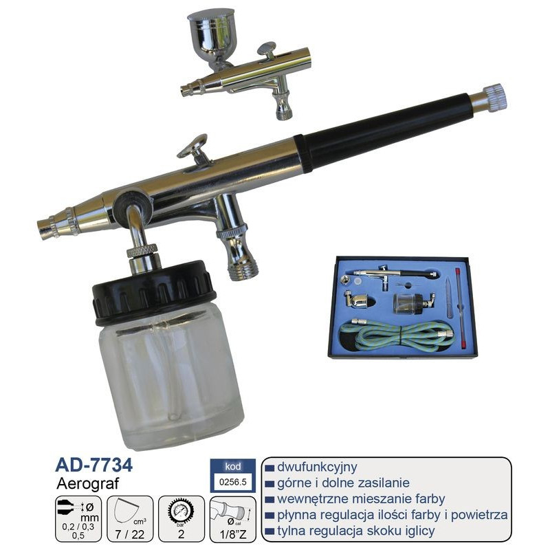 ADLER AEROGRAF 0,2 mm + 0,3 mm + 0,5 mm ZESTAW ( AD-7734 )