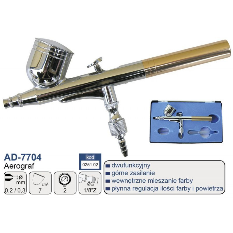 ADLER AEROGRAF 0,2 mm + 0,3 mm ( AD-7704 )