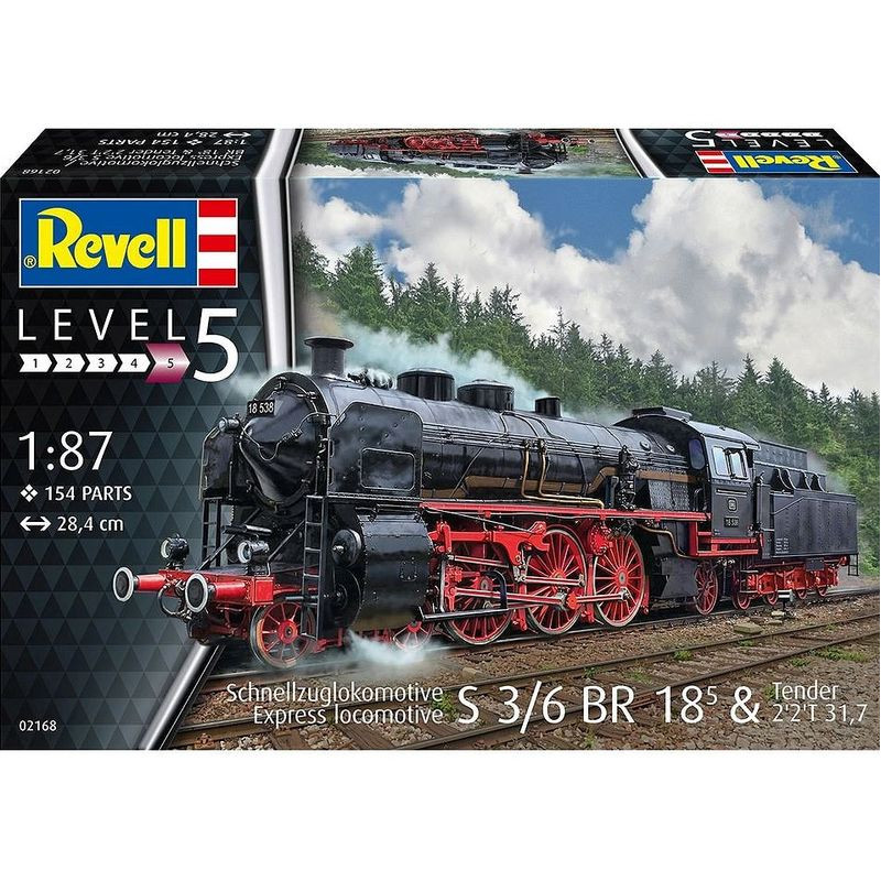 REVELL 1/87 Express – lokomotiva S3/6 BR18 s tendrem (02168)