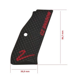 LOK GRIPS Okładziny do CZ Shadow 2 /     długie (PALM SWELL BOGGIES) czarne z czerwonym napisem