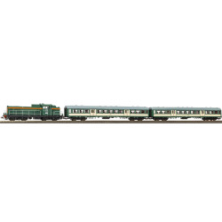 PIKO 57034 ZÁKLADNÍ SADA s lokomotivou SP42 + 2 vagóny PKP ep.V