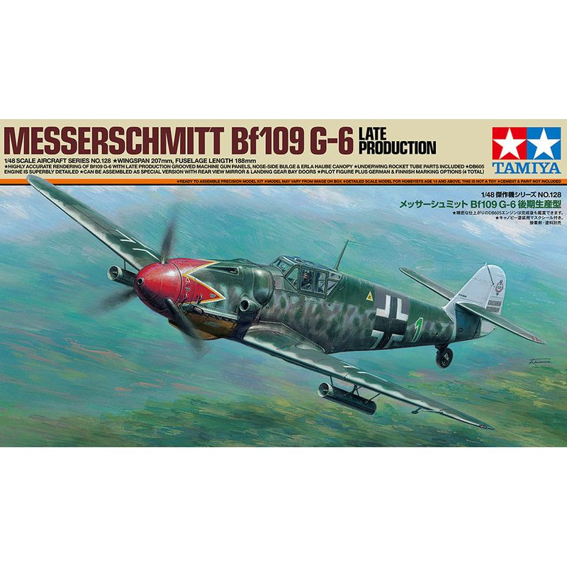 TAMIYA 1/48 Messerschmitt Bf109 G-6 Late Production (61128)