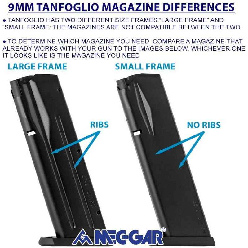 Zásobník pro TANFOGLIO WIT LF / 9 mm /   19 nábojů / MATCH (MGWITLF919M) MEC-GAR