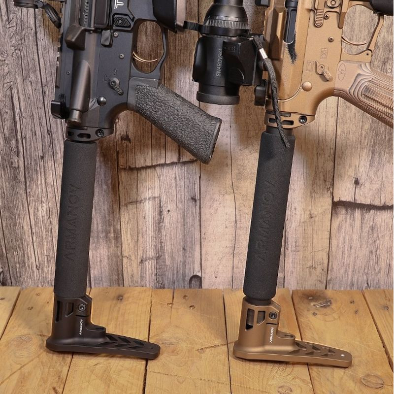 Armanov Sportster Ultralight Rifle Stock do AR9 / AR10 / AR15 i pozostałe z gwintem 1-3/16" x 16TPI / Black Anodized (ASURS)
