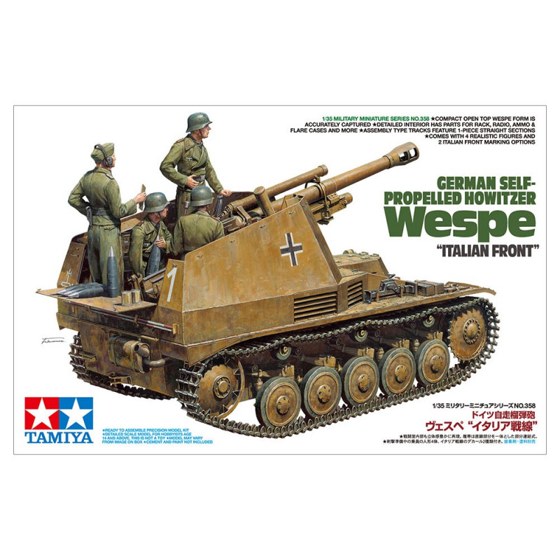 TAMIYA 1/35 NĚMECKÁ SAMOHYBNÁ HOUFNICE WESPE ITALIAN FRONT (35358)