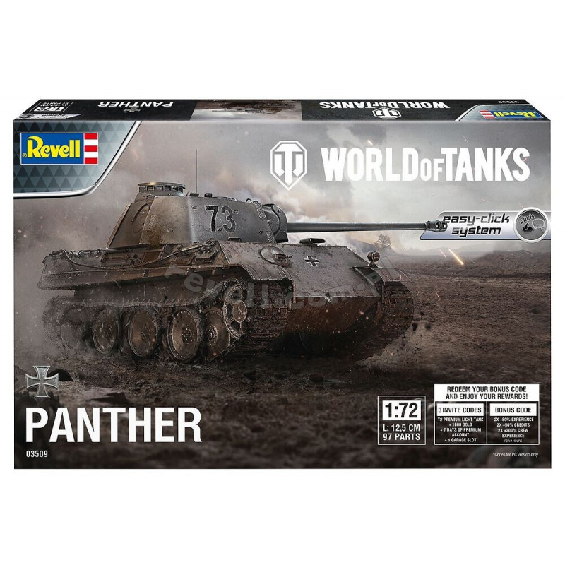REVELL 1/72 PANTHER D "WORLD OF TANKS" EASY CLICK SYSTEM (03509)