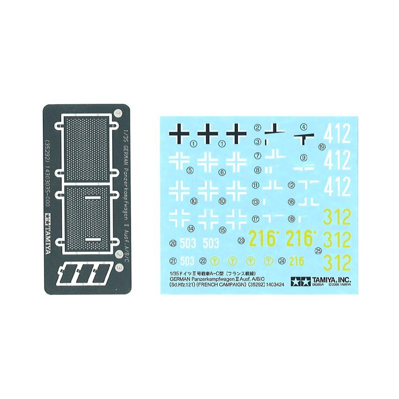 TAMIYA 1/35 GERMAN PANZERKAMPFWAGEN II Ausf. A/B/C (Sd. Kfz. 121) (35292)