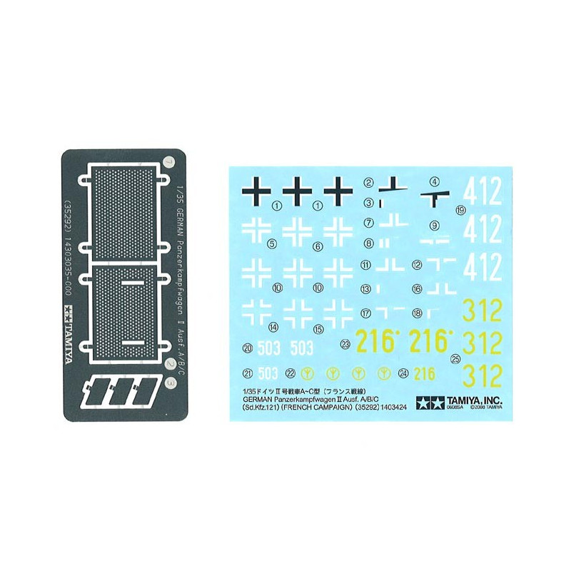 TAMIYA 1/35 GERMAN PANZERKAMPFWAGEN II Ausf. A/B/C (Sd. Kfz. 121) (French Campaign) 35292