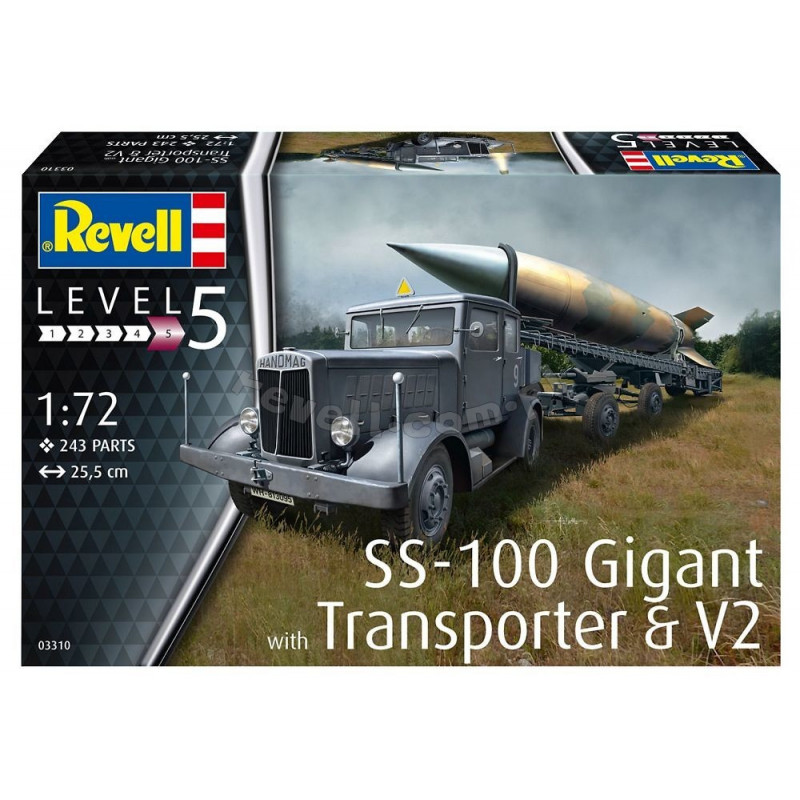 REVELL 1/72 SS-100 GIGANT+ TRANSPORTER + V2 (03310)