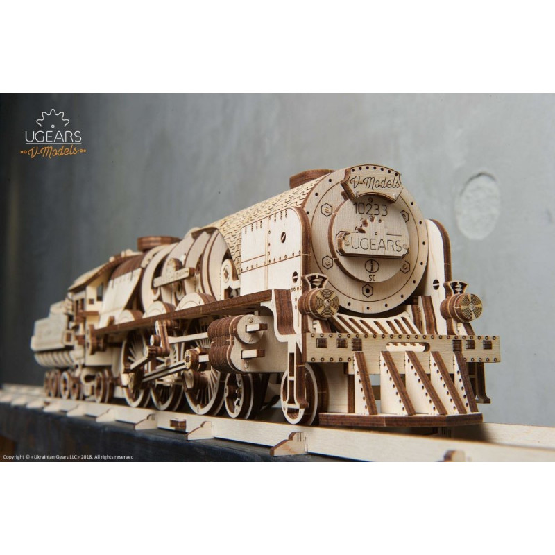 Ugears Mechanical Locomotive Model Set