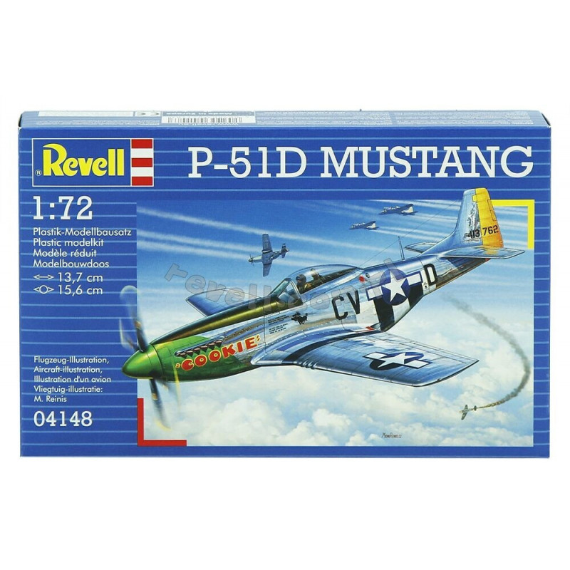 REVELL 1/72 NORTH AMERICAN P-51D MUSTANG (04148)