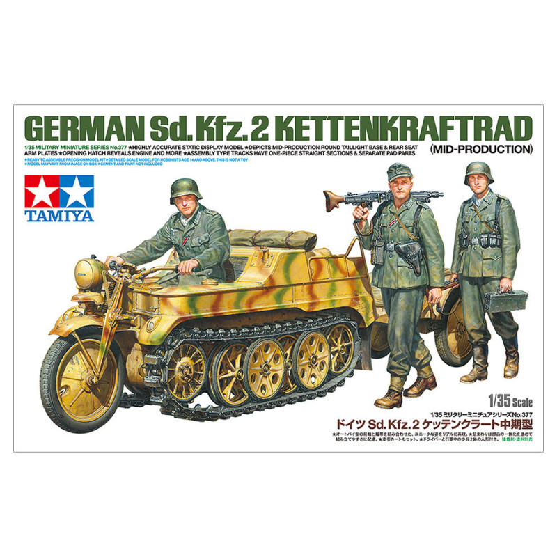 TAMIYA 1/35 NĚMECKÝ SD.KFZ.2 KETTENKRAFTRAD (35377)