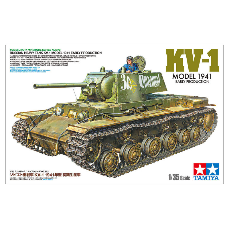 TAMIYA 1/35 RUSKÝ TĚŽKÝ TANK KV-1 1941 RANÁ VÝROBA (3537)