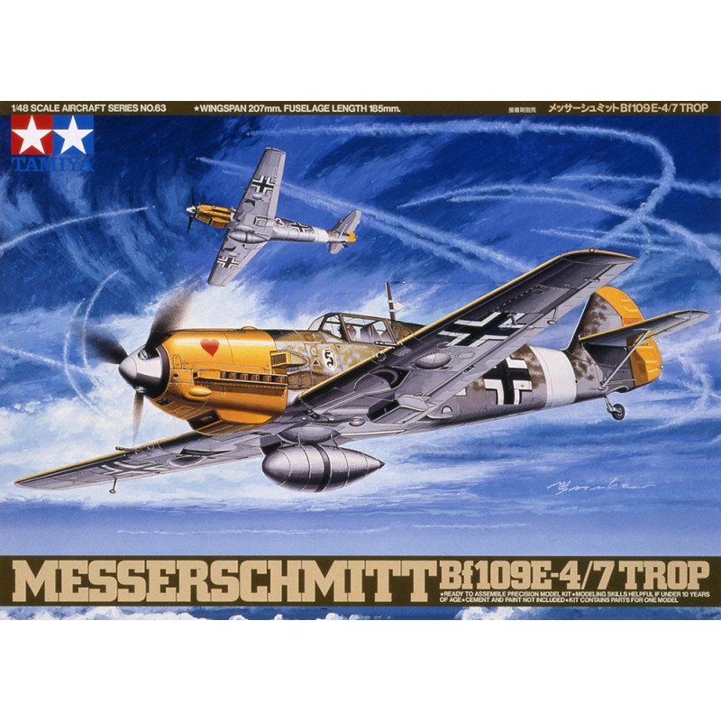 TAMIYA 1/48 MESSERSCHMITT Bf 109E - 4/7  TROP (61063)