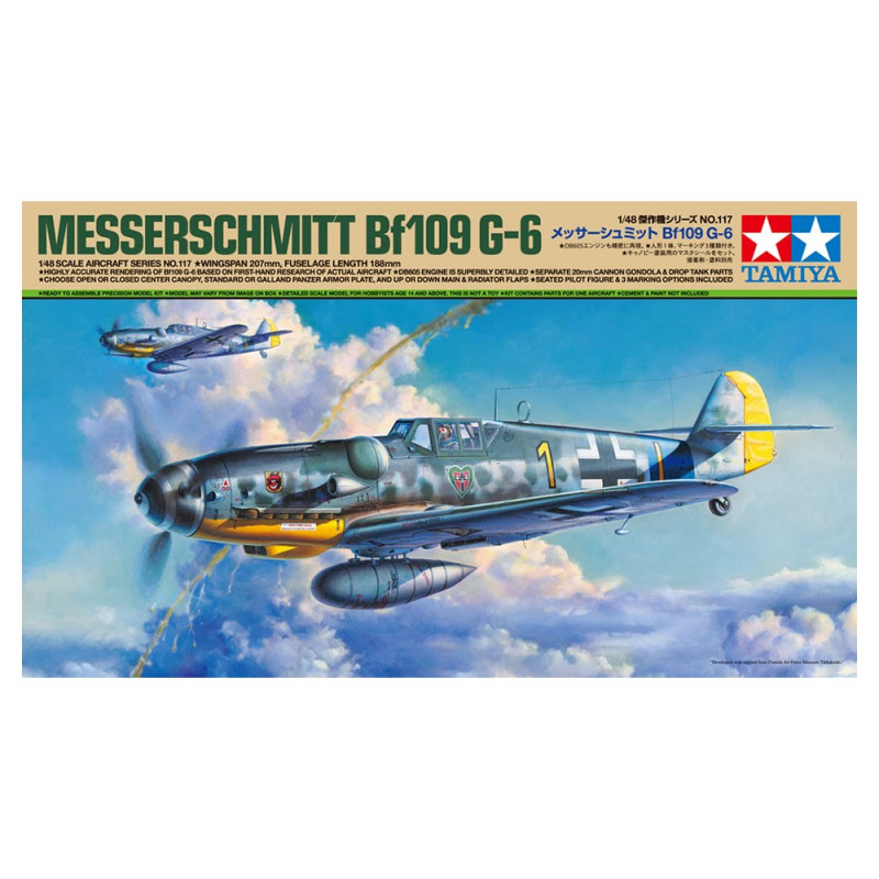 TAMIYA 1/48 MESSERSCHMIT Bf 109 G-6      (61117)