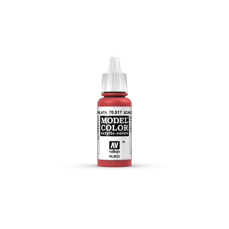 VALLEJO 026 MODEL COLOR SCARLET 17 ml    (70817)