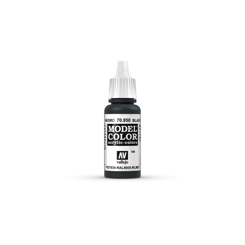 VALLEJO 169 MODEL COLOR BLACK 17 ml      (70950)