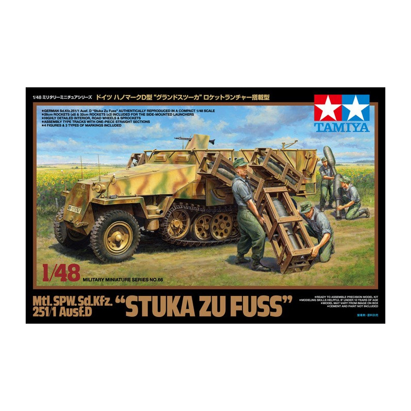 TAMIYA 1/48 Mtl. SPW. Sd. Kfz. 251/1     Ausf.D STUKA ZU FUSS (32566)