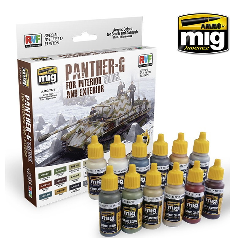 AMMO MIG 7174 PANTHER G COLORS SET INTERIOR & EXTERIOR