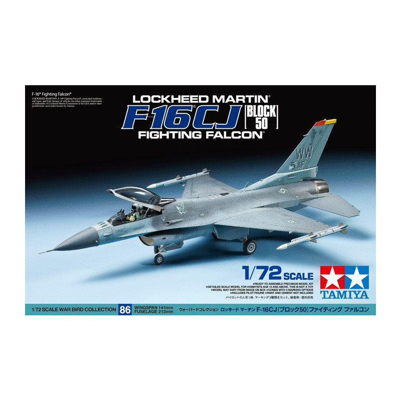 TAMIYA 1/72 LOCHEED MARTIN F-16CJ (BLOCK 50) FIGHTING FALCON 60786