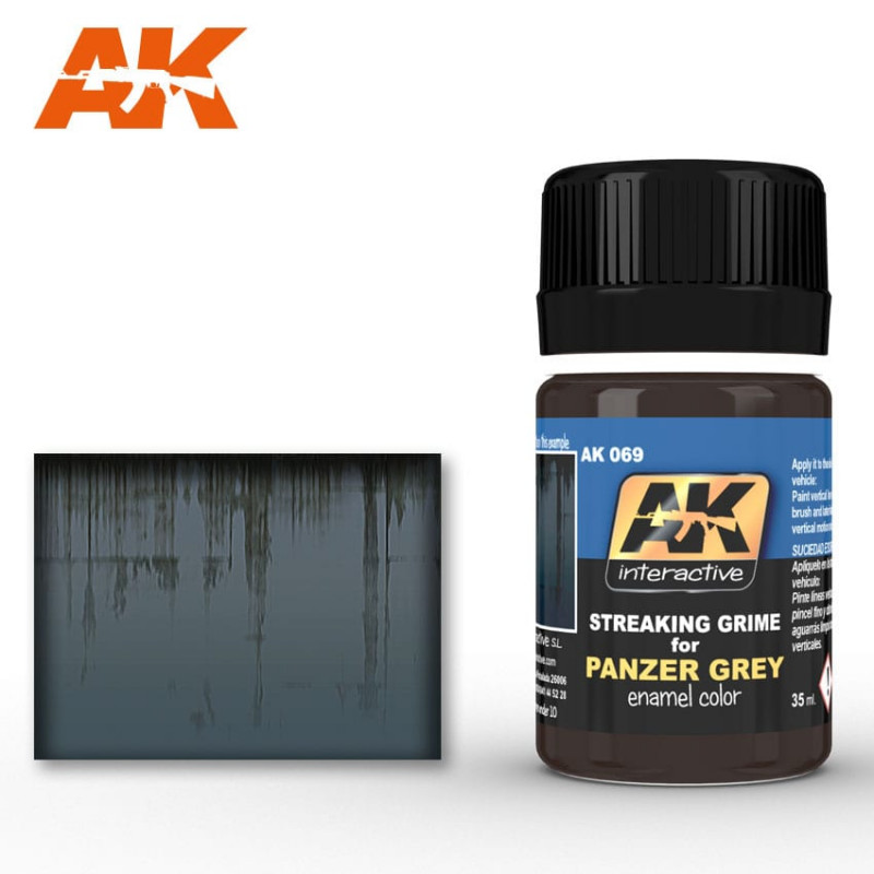 AK  069 STREAKING GRIME FOR PANZER GREY 35ml