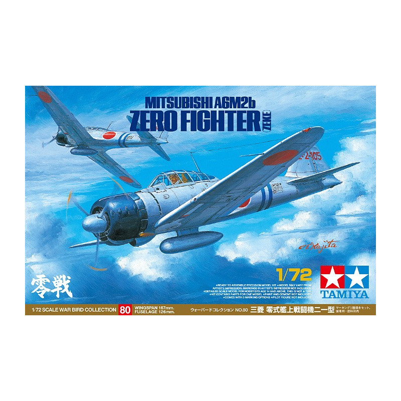 TAMIYA 1/72 MITSUBISHI A6M2b ZERO FIGHTER (ZEKE) 60780