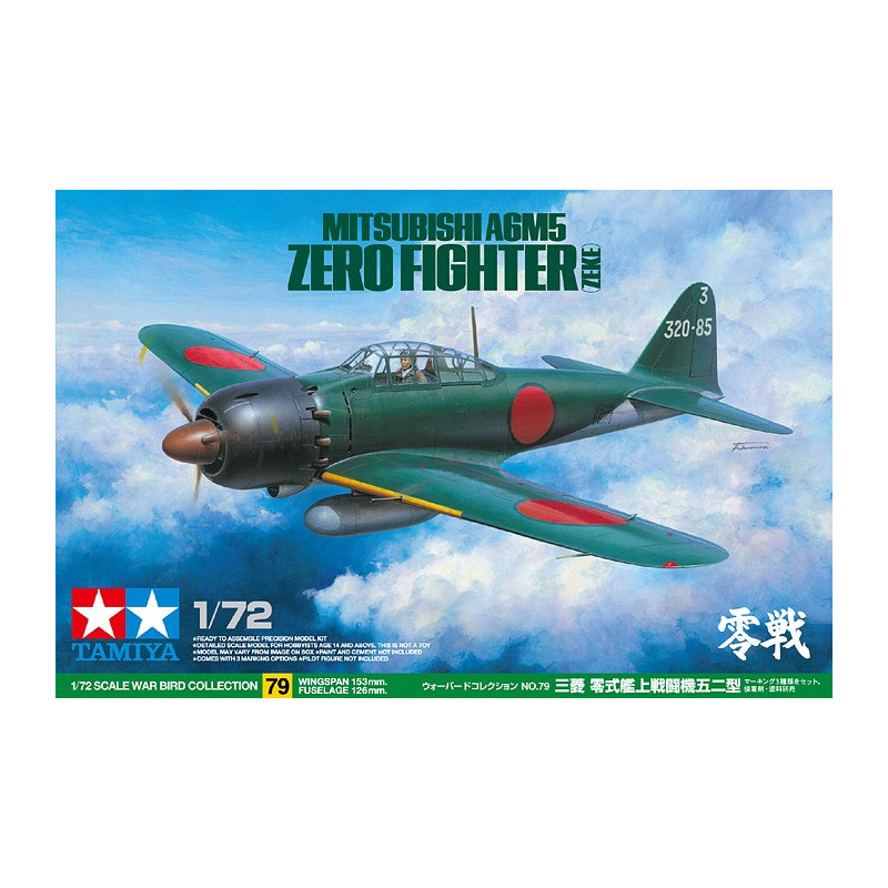 TAMIYA 1/72 MITSUBISHI A6M5 ZERO FIGHTER / ZEKE (60779)