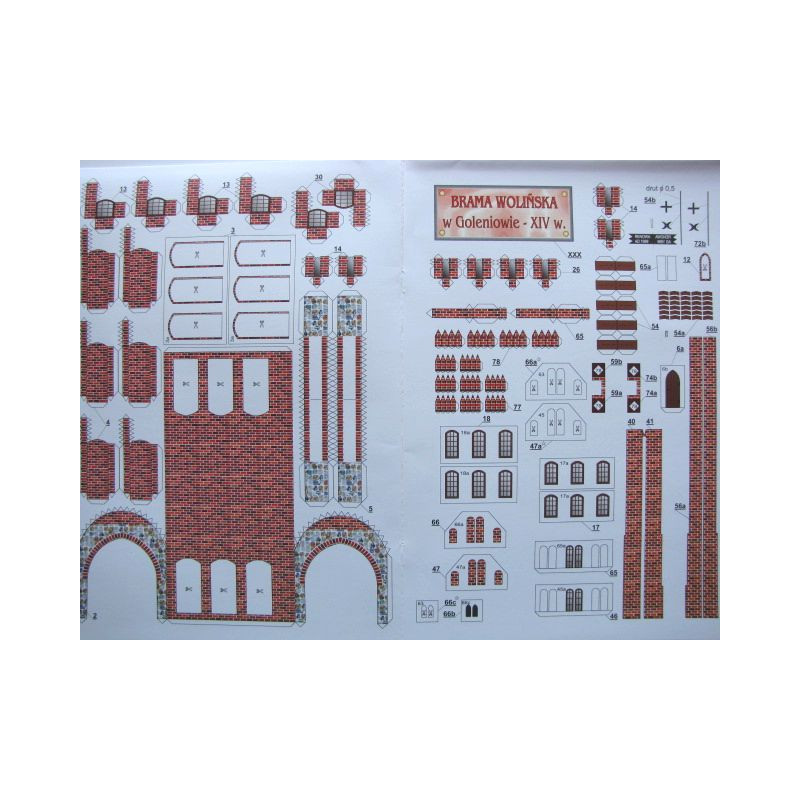 MODELIK BUDYNEK BRAMA WOLIŃSKA W GOLENIOWIE (5/03)