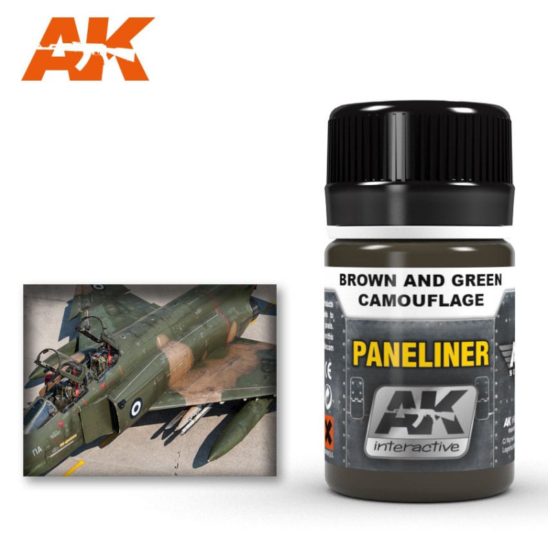 AK 2071 PANELINER BROWN AND GREEN CAMOUFLAGE 35ml