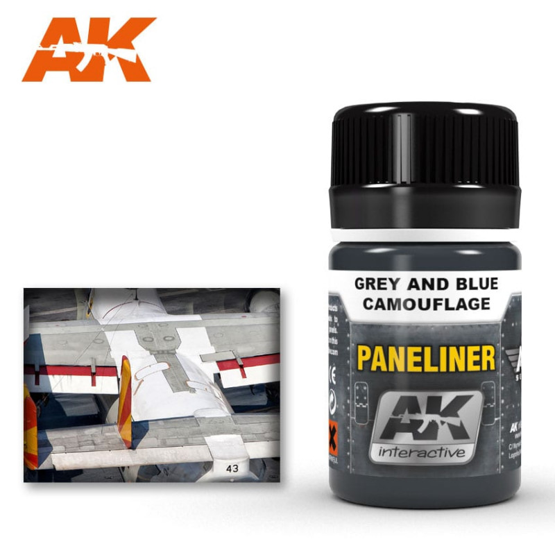 AK 2072 PANELINER FOR GREY AND BLUE CAMOUFLAGE 35ml
