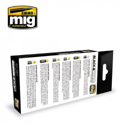 AMMO MIG 7128 BLACK & WHITE TECHNIQUE SET 17ML
