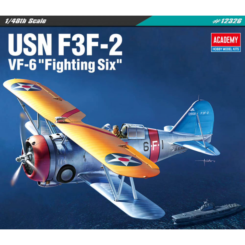 ACADEMY 1/48 US NAVY FIGHTER F3F-2       (12326)