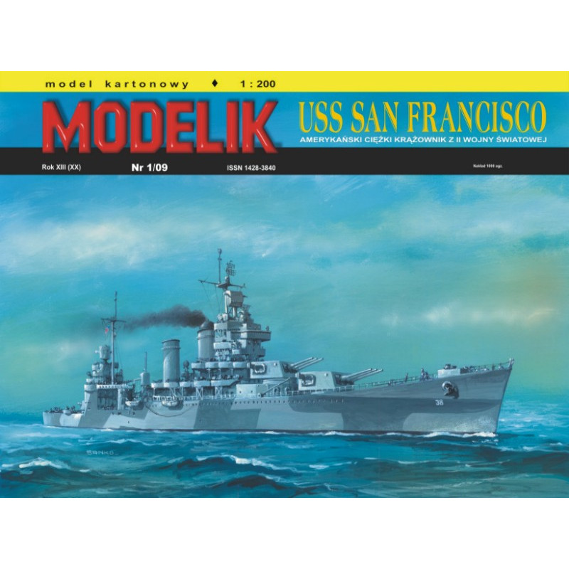 MODELIK OKRĘT USS SAN FRANCISCO (1/09)