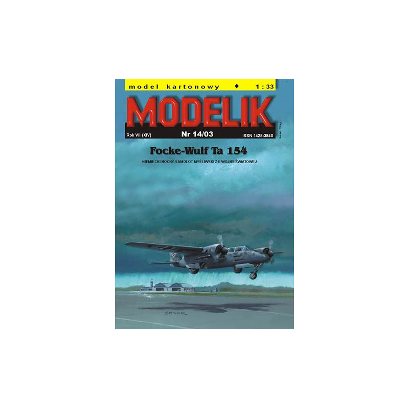 MODELIK SAMOLOT FOCKE WULF TA-154 (14/03)