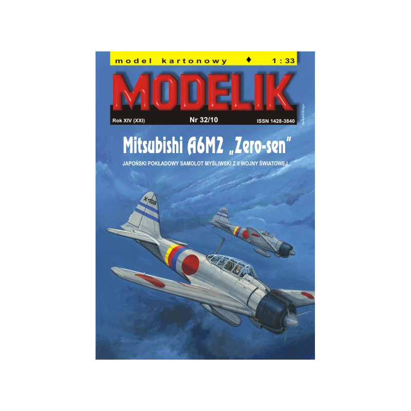 MODELIK SAMOLOT MITSUBISHI A6M2 ZERO-SEN (32/10)