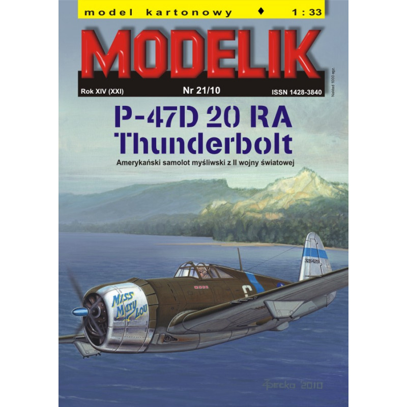 MODELIK SAMOLOT P-47D 20 RA THUNDERBOLT (21/10)