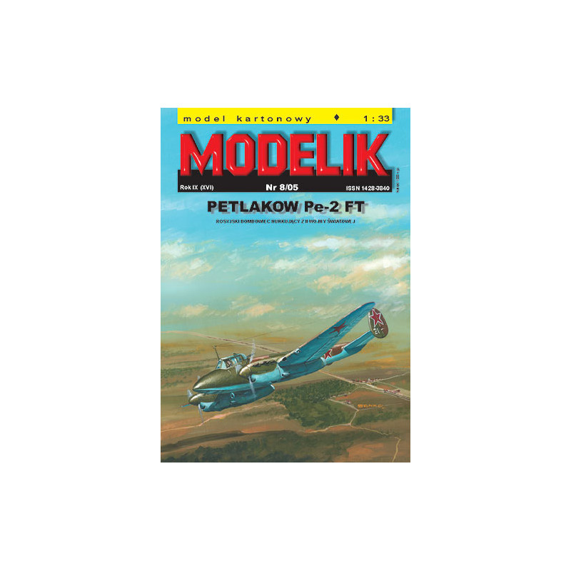 MODEL AIRPLANE PETLAKOV PE-2 FT (8/05)