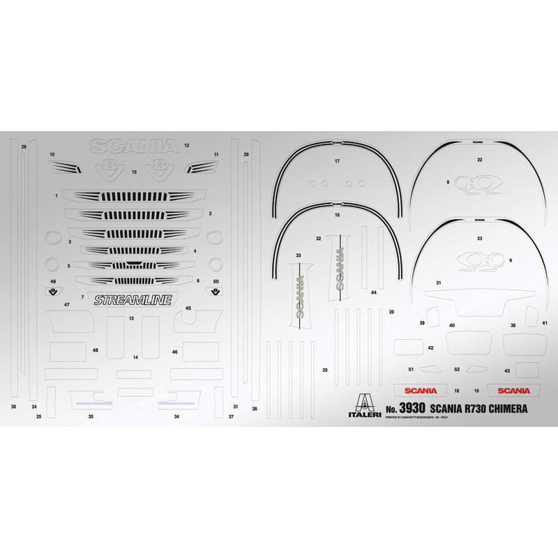 ITALERI 1/24 SCANIA R730 STREAMLINE "TEAM CHIMERA" (3930)