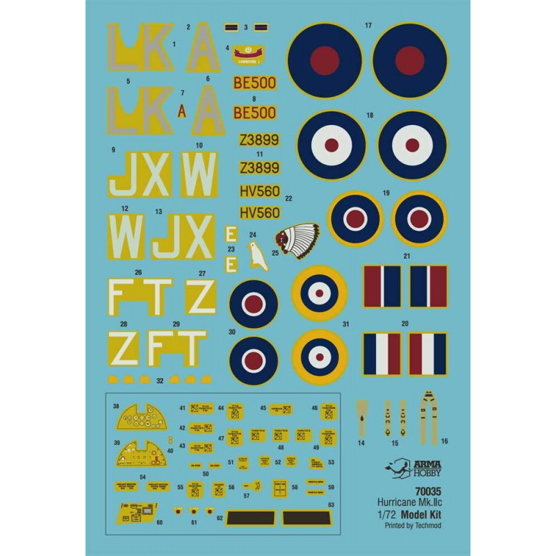 ARMA HOBBY 1/72 HURRICANE Mk IIc EXPERT  SET (70035)
