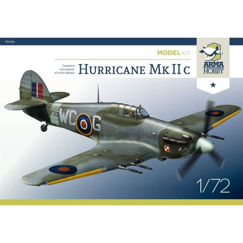 ARMA HOBBY 1/72 HURRICANE Mk IIc MODEL   KIT (70036)