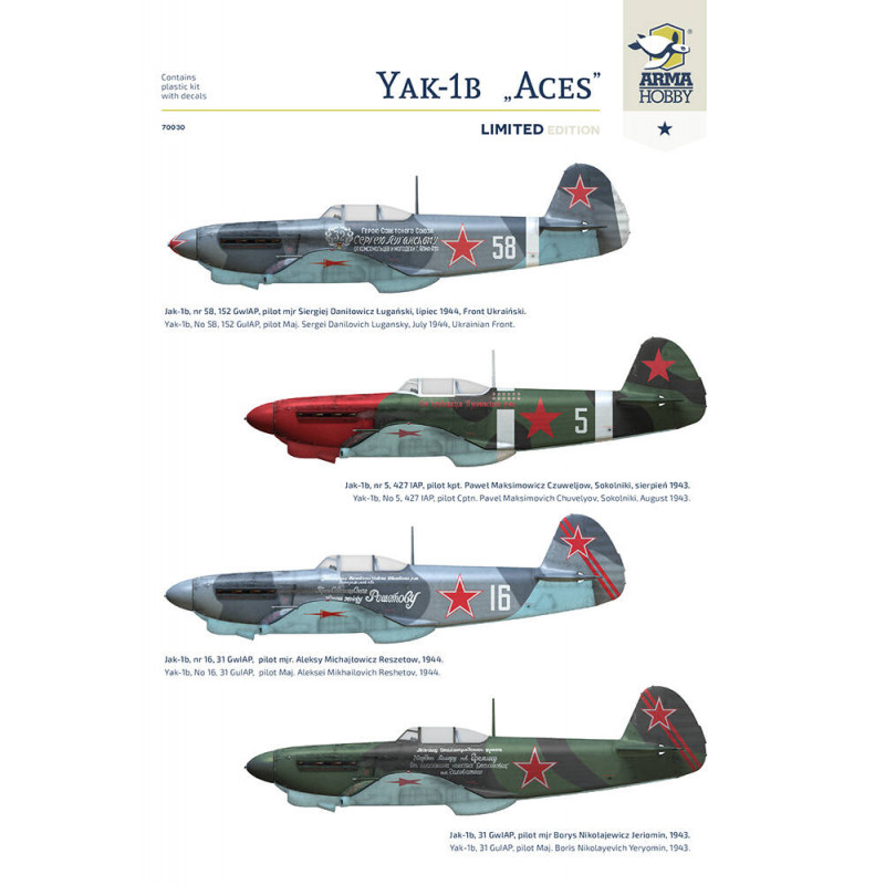 ARMA HOBBY 1/72 JAK-1B SOVĚTSKÁ ESA (70030)