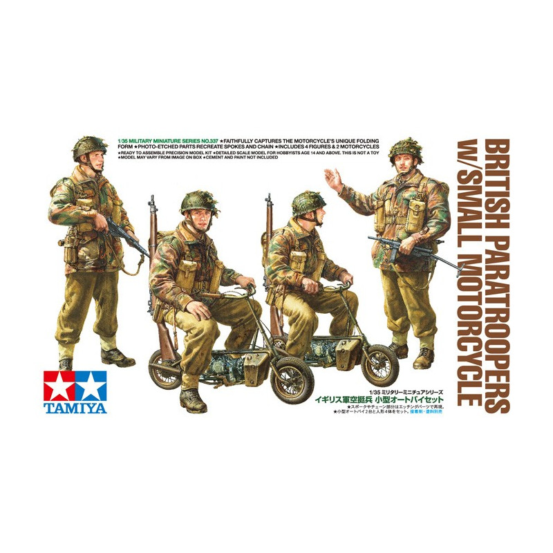 TAMIYA 1/35 BRITISH PARATROOPERS WITH SMALL MOTORCYCLE (35337)
