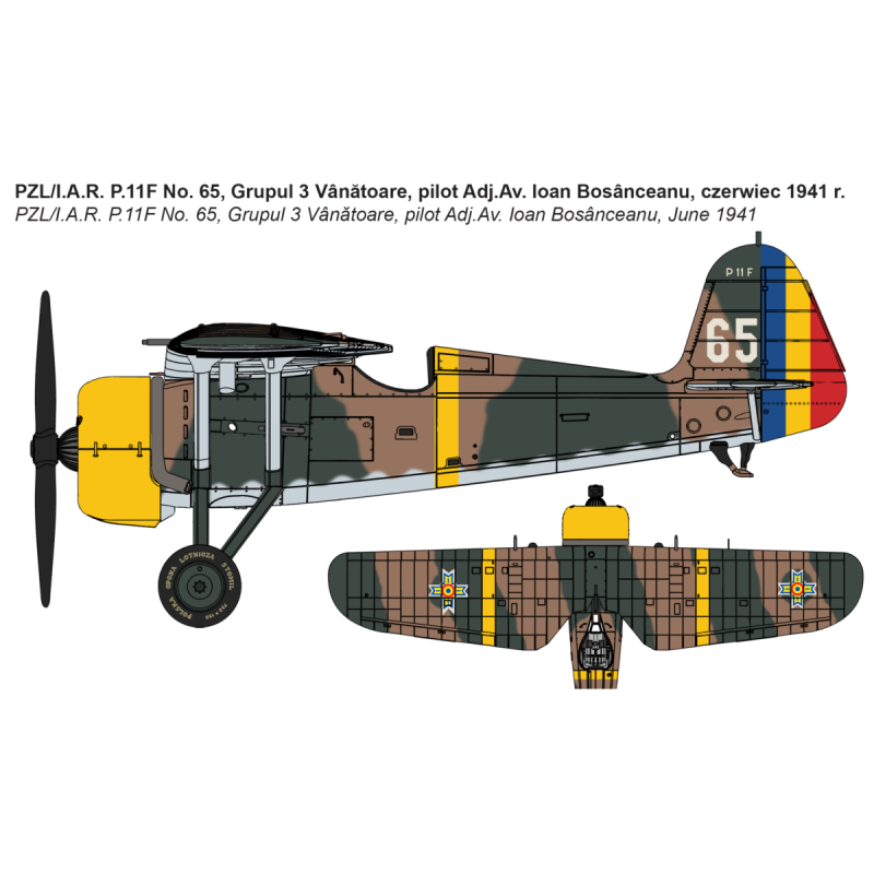 IBG 1/72 PZL / IAR P.11F RUMUNSKÁ STÍHAČKA (72521)