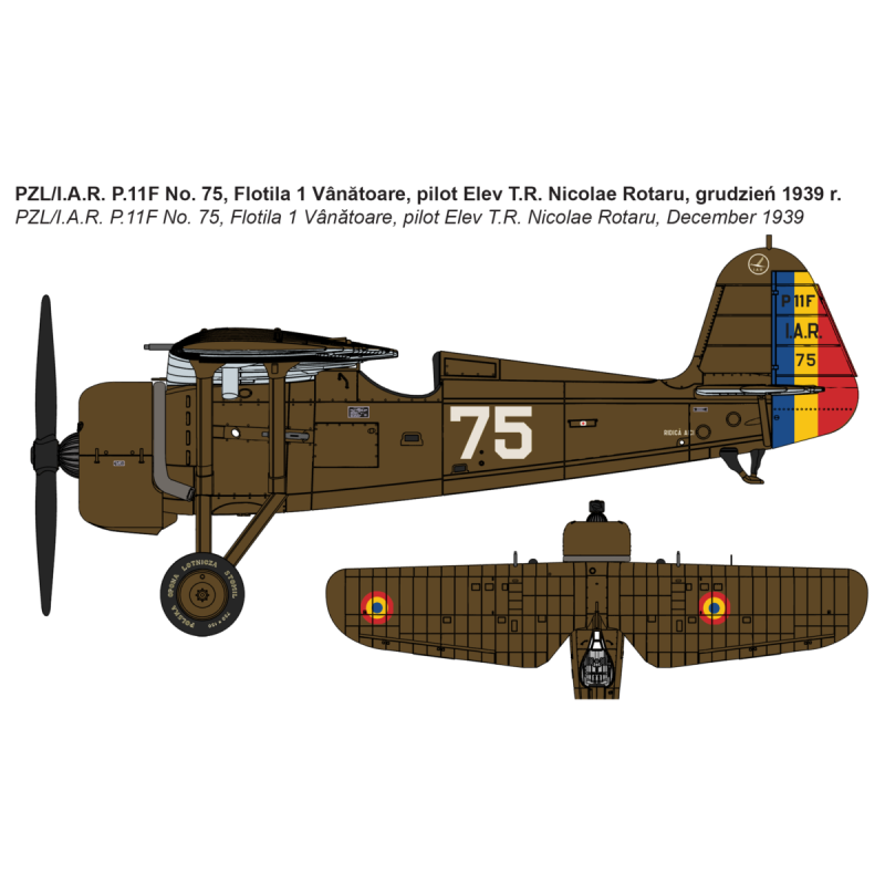 IBG 1/72 PZL / IAR P.11F RUMUNSKÁ STÍHAČKA (72521)