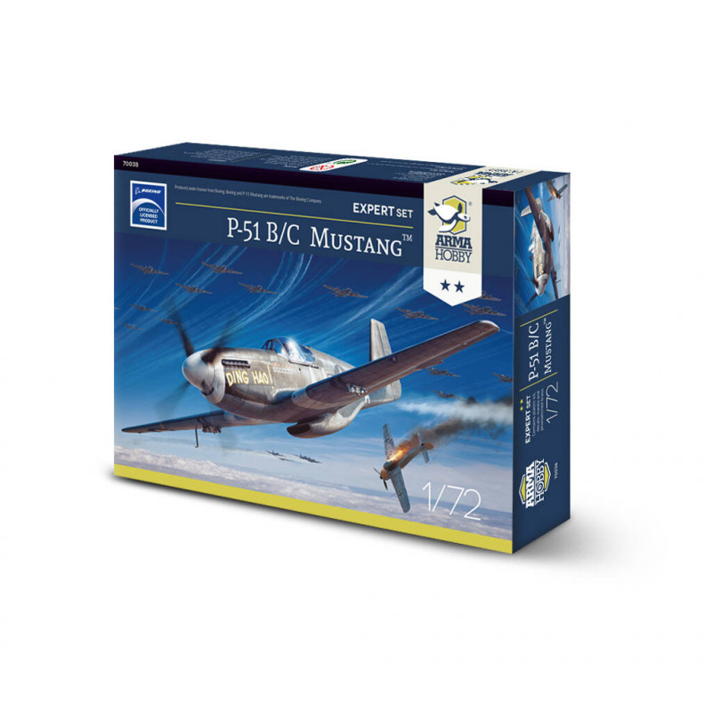 ARMA HOBBY 1/72 MUSTANG P-51 B/C EXPERT SET (70038)