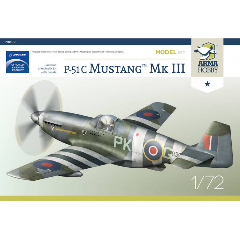 ARMA HOBBY 1/72 MUSTANG MK III P-51 C MODEL KIT (70039)