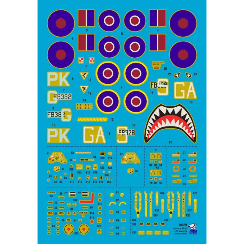 ARMA HOBBY 1/72 MUSTANG MK III P-51 C MODEL KIT (70039)