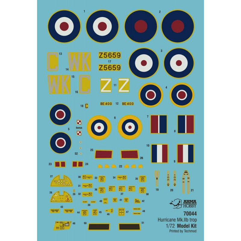 ARMA HOBBY 1/72 HURRICANE Mk II B TROP   MODEL KIT (70044)